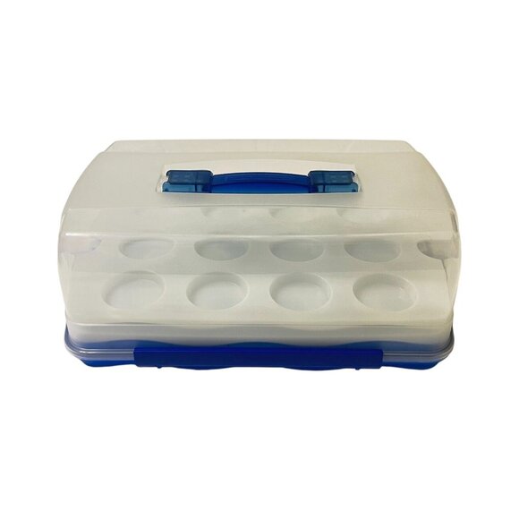 Lock N Lock Cupcake Cake Carrier Holder Egg Storage Container Blue HLS1040 - Picture 3 of 12